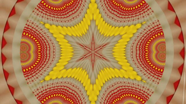 A kaleidoscopic futuristic animation in vibrant colors