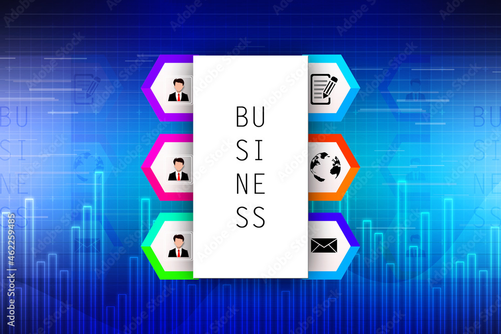 Poster 2D Digital Abstract Business Networking background
