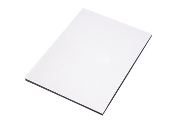 white box, almost flat closed and isolated on white background