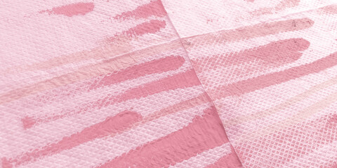 Brush Stripes. Pale Water Color Line. Coral