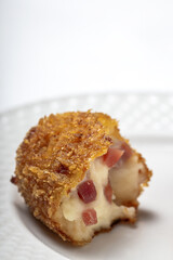 Homemade ham croquettes