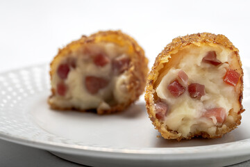 Homemade ham croquettes