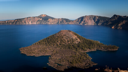 Fototapeta na wymiar Wizard Island in Crater Lake, Oregon