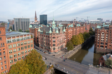 Hamburg, Germany, Panorama of the Harbour and the city