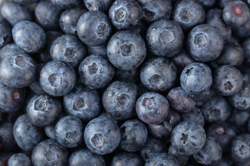 Ripe blueberries on a plate