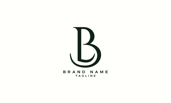 BL, LB, Abstract initial monogram letter alphabet logo design