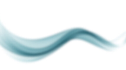 Blue transparent smoky stream of waves. Abstract design element.