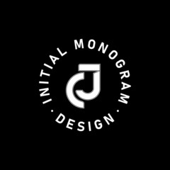 Initial letter cj monogram logo design template