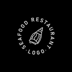 Seafood restaurant logo design template