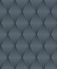 Abstract seamless geometric background with gray rhombuses. Vector illustration.