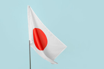 Fototapeta premium Flag of Japan on color background