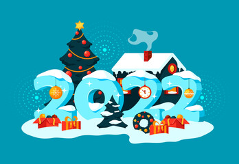 New year banner or background. Holiday card