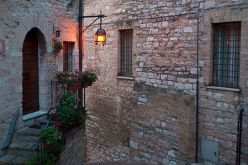 Fototapeta na wymiar Medieval House of Assisi, Italy