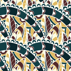 Seamless pattern with multicolor Paisley print