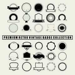 set of business premium retro vintage badge logo design vector template