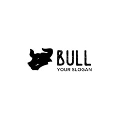 business bull retro vintage logo design vector
