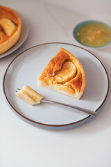 Slice of autumn Apple pie
