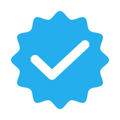 Verification badge checkmark icon stock illustration
