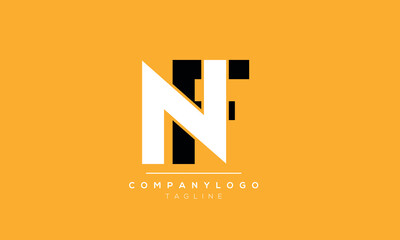 Abstract Letter NF FN Vector Logo Design Template