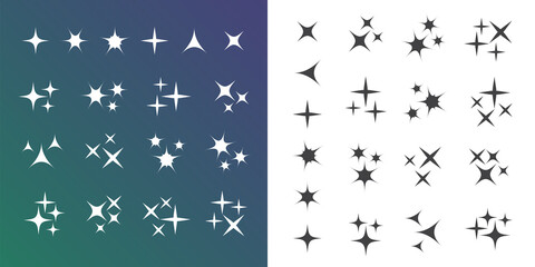 Sparkle vector icon. Sparkle vector flat illustration. Flash and Sparkle vector collection