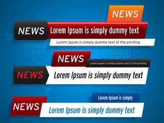 abstract broadcast news lower thirds template