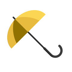 Vector Flat Design Yellow Umbrella . Vector illustration