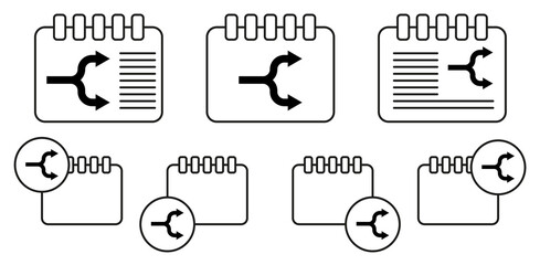 Arrow vector icon in calender set illustration for ui and ux, website or mobile application