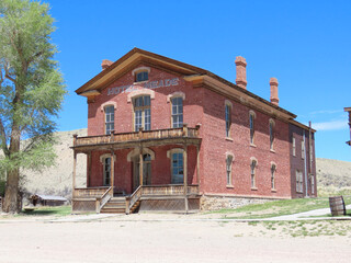 Abandoned buildings in Bannack State Park in Bannack, Montana.