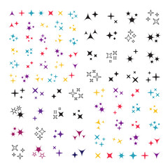 Vector sparkles icon set. Star element