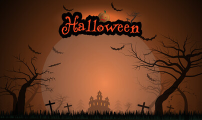 Halloween Template Background Banner Design