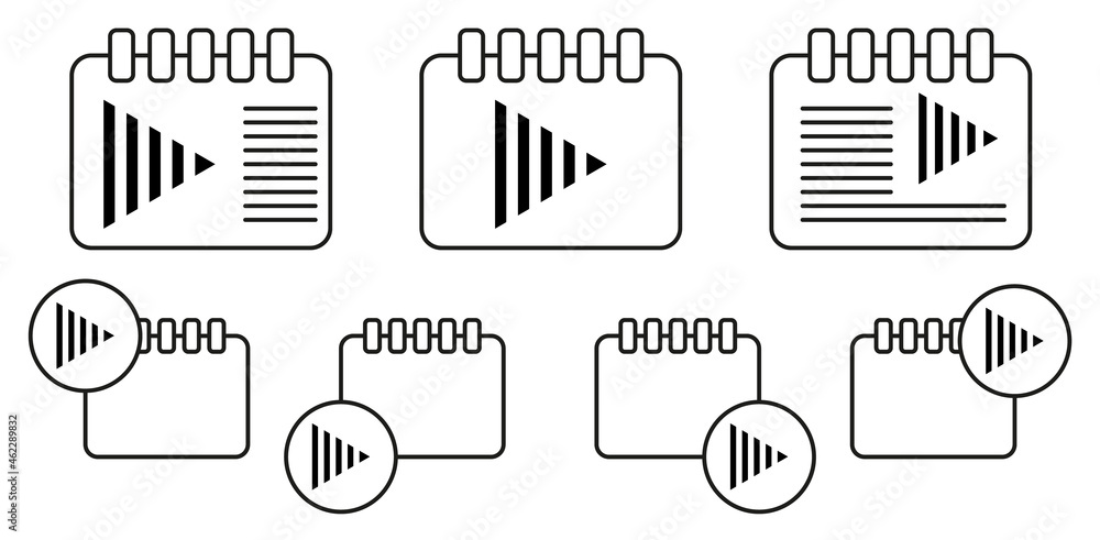 Aufkleber arrow vector icon in calender set illustration for ui and ux, website or mobile application