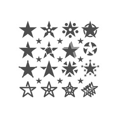 Set of star logo design templates collection
