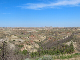 Fototapeta na wymiar South unit of the Theodore Roosevelt National Park in North Dakota.