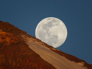 moon over the mountains