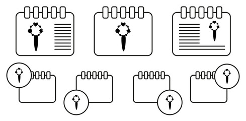 Baby beanbag vector icon in calender set illustration for ui and ux, website or mobile application