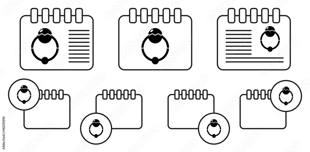 Poster baby beanbag vector icon in calender set illustration for ui and ux, website or mobile application