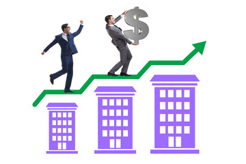 Property market recovery concept with houses