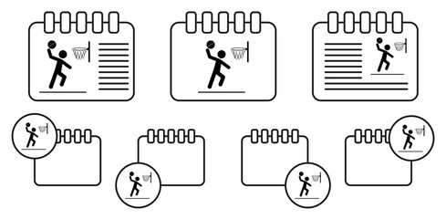 basketball player scores a ball icon. Silhouette of an athlete icon. Sport element icon. Premium quality graphic design. Signs, outline symbols collection icon for websites on white background