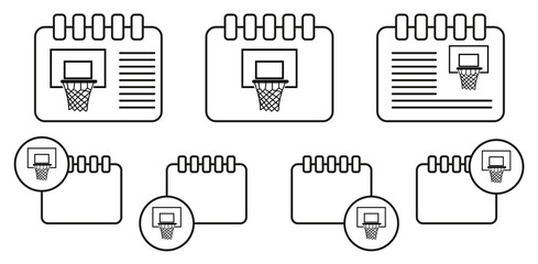 basketball basket icon. Sports Accessory icon. Sport element icon. Premium quality graphic design. Signs, outline symbols collection icon for websites, web design, mobile app on white background