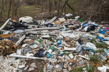 Pile of trashed dumped illegally