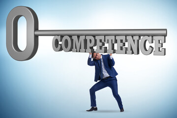 Experience and competence concept with key
