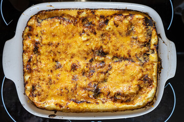 Fresh home cooked delicious lasagna