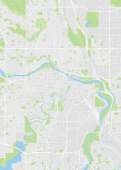 City map Calgary, color detailed plan, vector illustration
