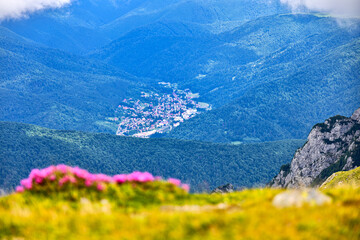 Azuga mountain town in Bucegi mountains