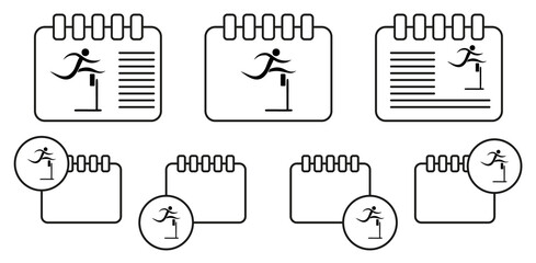 runners cross the finish line icon. Elements of sportsman icon. Premium quality graphic design icon. Signs and symbols collection icon for websites, web design, mobile app on white background