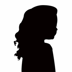 Naklejka na ściany i meble a girl head silhouette vector