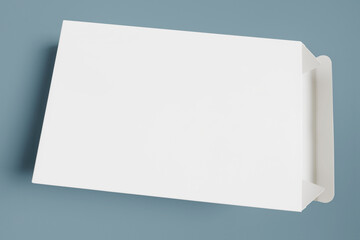Blank white box, isolated