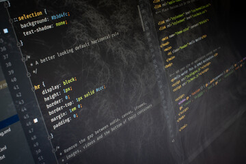 CSS Hello World code on screen
