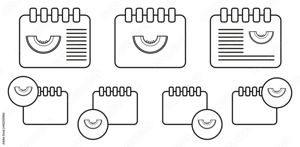 Poster melon vector icon in calender set illustration for ui and ux, website or mobile application