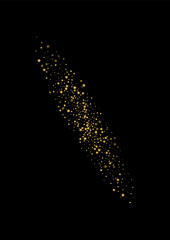 Golden Party Sequin Design. Happy Confetti Illustration. Yellow Spark Christmas Texture. Isolated Glitter Pattern. Gold Group Background